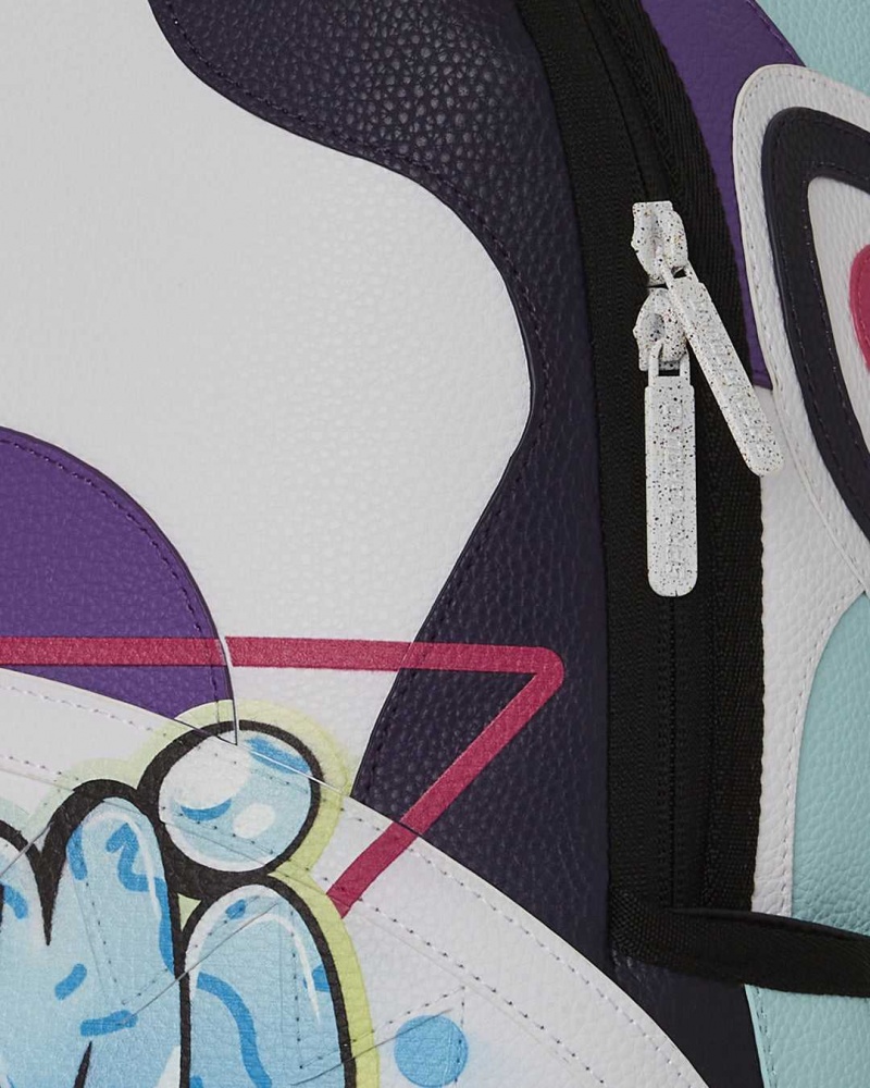 Sprayground Backpack MIAMI VICE GRAFFITI TAG BACKPACK Blue | TWNXY3916