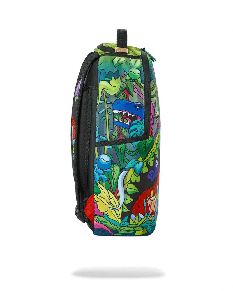 Sprayground Backpack MIND TRI CRAZY SHARK DLXSR BACKPACK Green | IKSDU5240