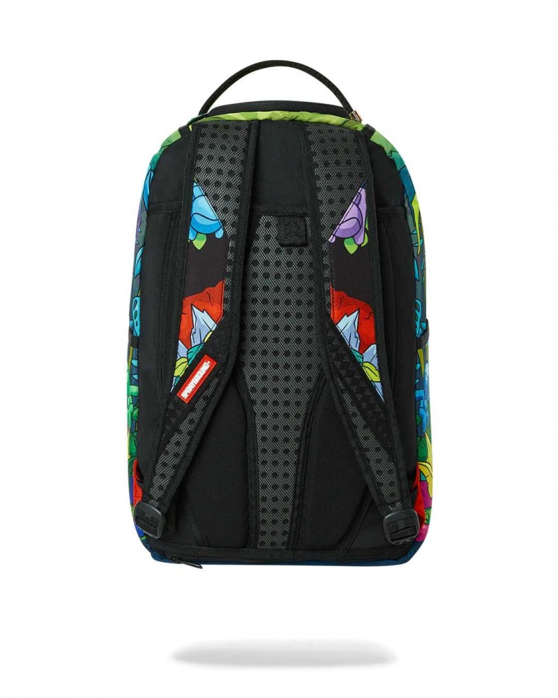 Sprayground Backpack MIND TRI CRAZY SHARK DLXSR BACKPACK Green | IKSDU5240