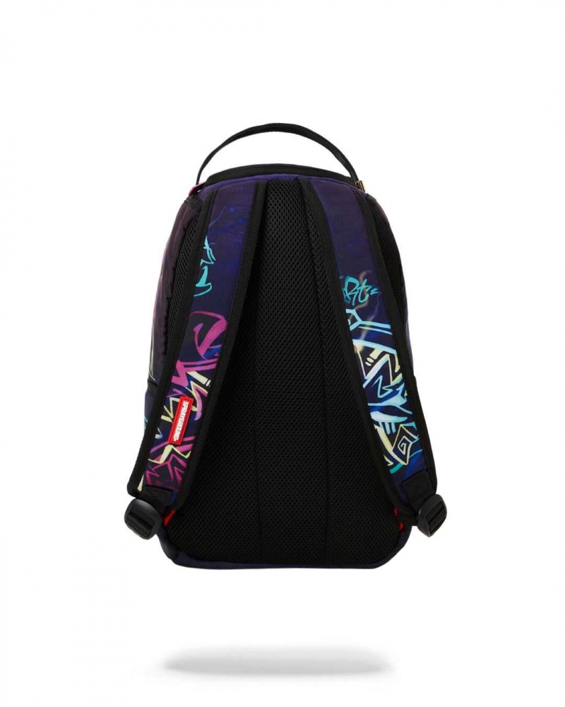 Sprayground Backpack MINI GRAFFITI ART Blue | VIZBF7293