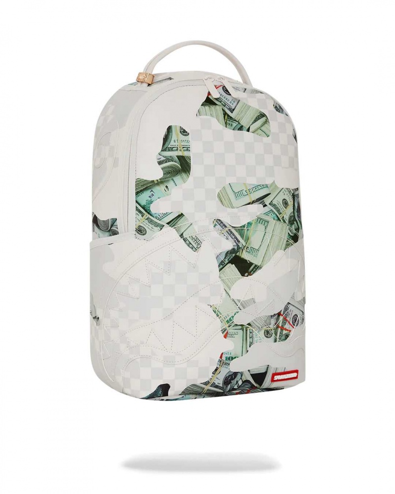 Sprayground Backpack MONEY 3AM DLXSVF BACKPACK White | HIZJF7620