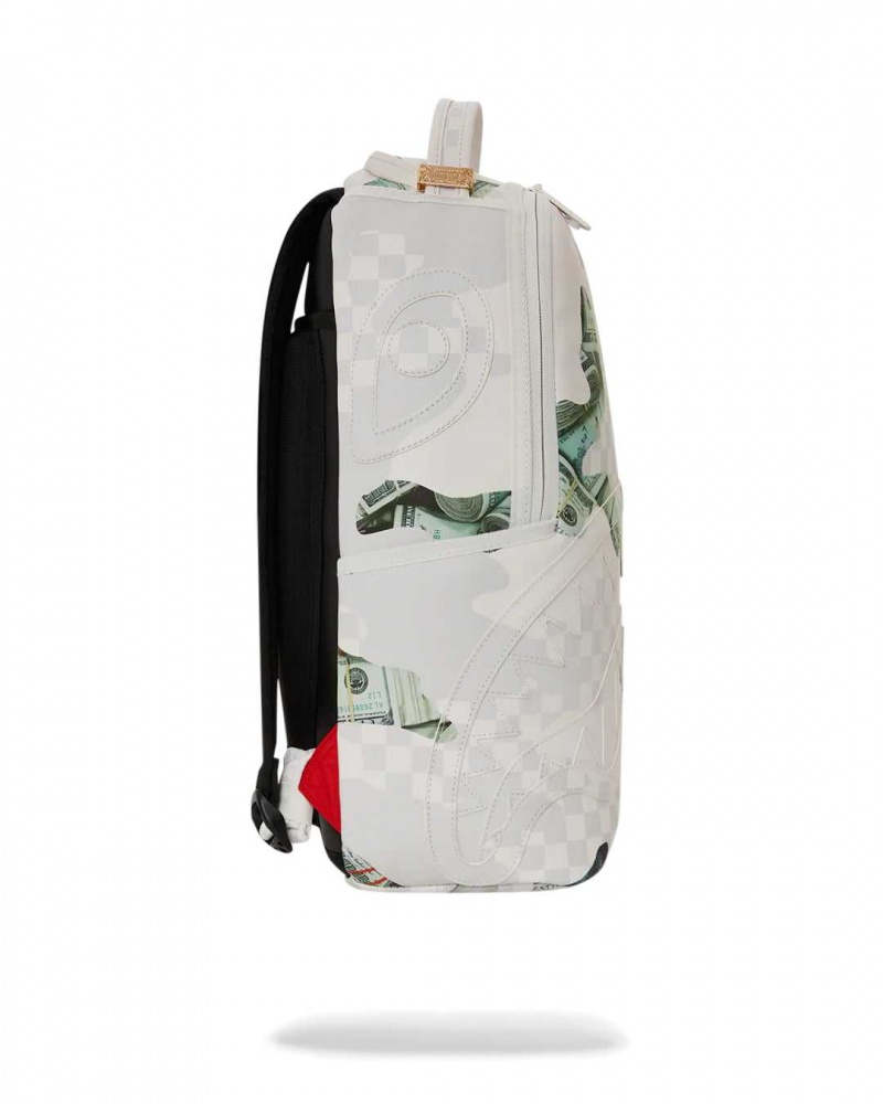 Sprayground Backpack MONEY 3AM DLXSVF BACKPACK White | HIZJF7620