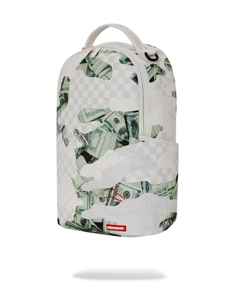 Sprayground Backpack MONEY 3AM DLXSVF BACKPACK White | HIZJF7620