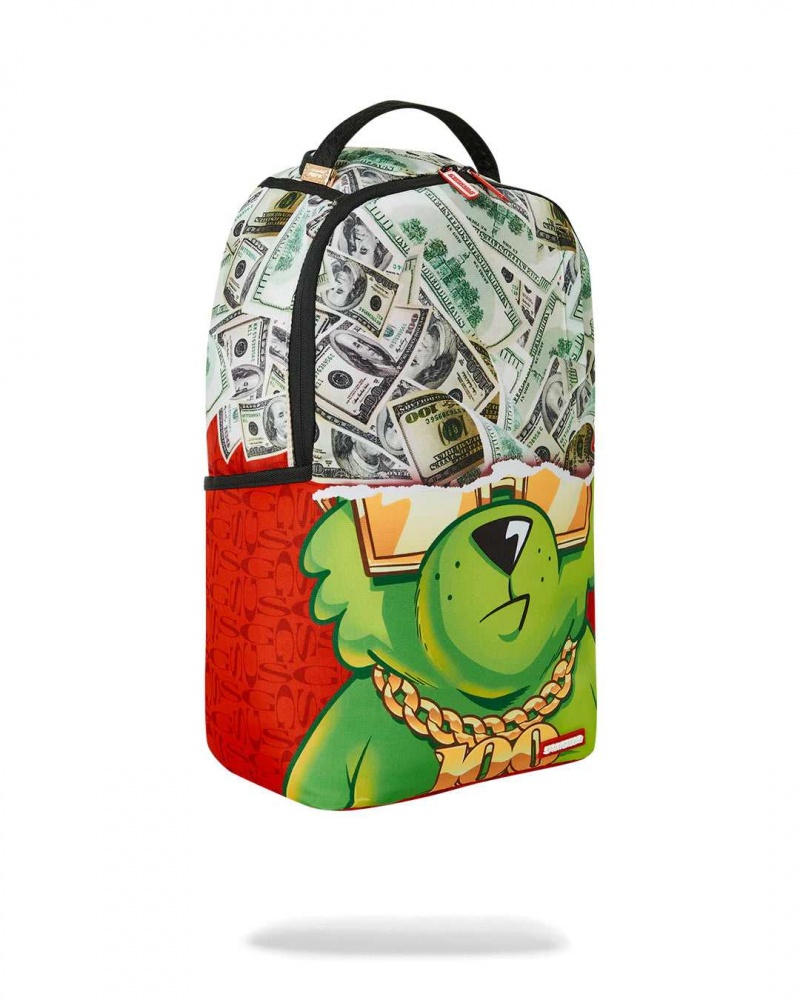 Sprayground Backpack MONEY BEAR DREAMIN OF MONEY DLXSR BACKPACK Green | BHQFZ7194