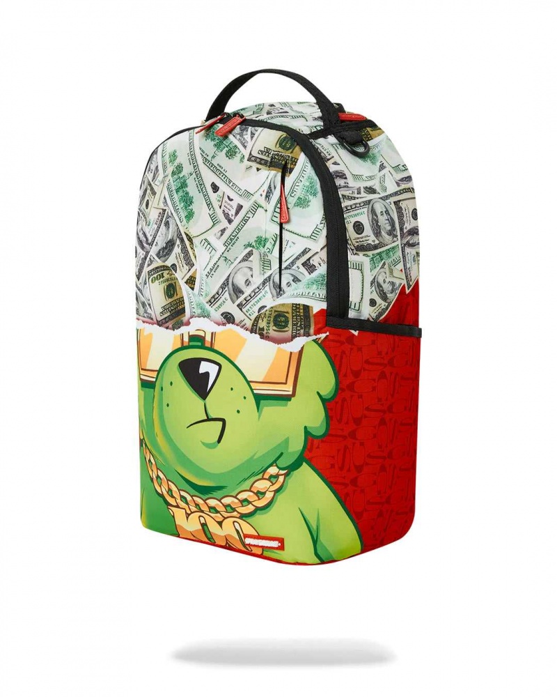 Sprayground Backpack MONEY BEAR DREAMIN OF MONEY DLXSR BACKPACK Green | BHQFZ7194