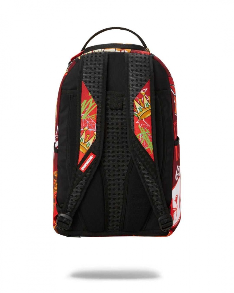 Sprayground Backpack MONEY BEAR VS ASTROMANE DLXR BACKPACK Red | NKQDG7029