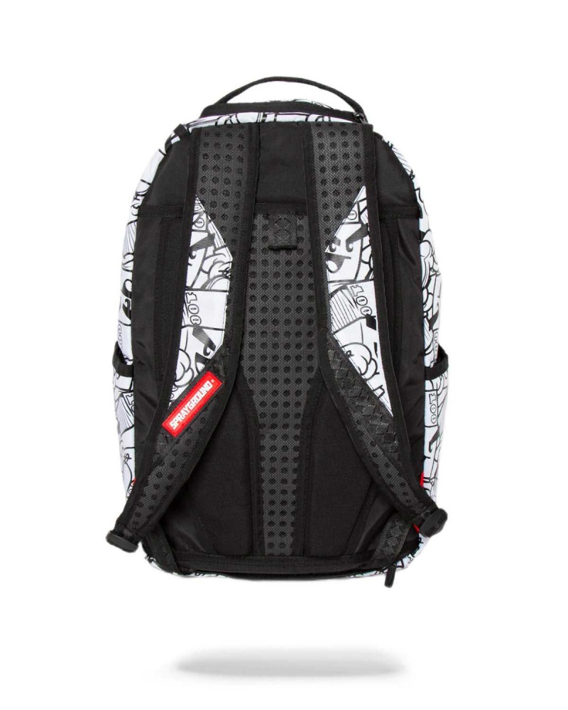 Sprayground Backpack MONEY BOYS ATTACK White | NZFAX4875