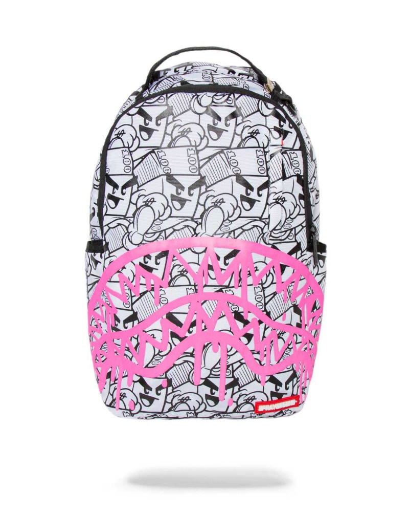 Sprayground Backpack MONEY BOYS ATTACK White | NZFAX4875