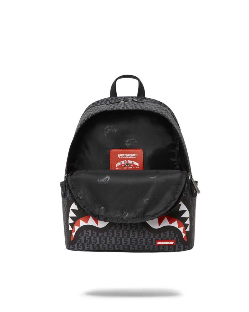 Sprayground Backpack MONEY CHECK SAVAGE Grey | IXLBC6450