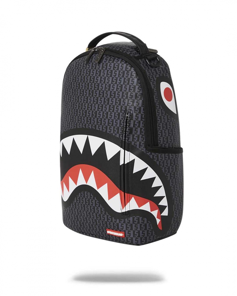 Sprayground Backpack MONEY CHECK DLX BACKPACK Grey | KJDCA7814