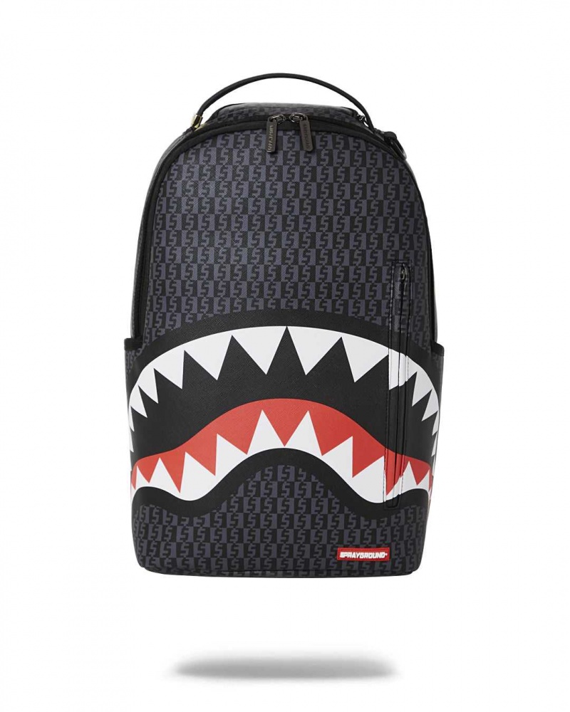 Sprayground Backpack MONEY CHECK DLX BACKPACK Grey | KJDCA7814