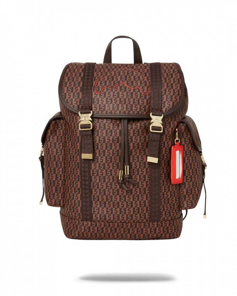 Sprayground Backpack MONEY CHECK MONTE CARLO Brown | VOSPR5742