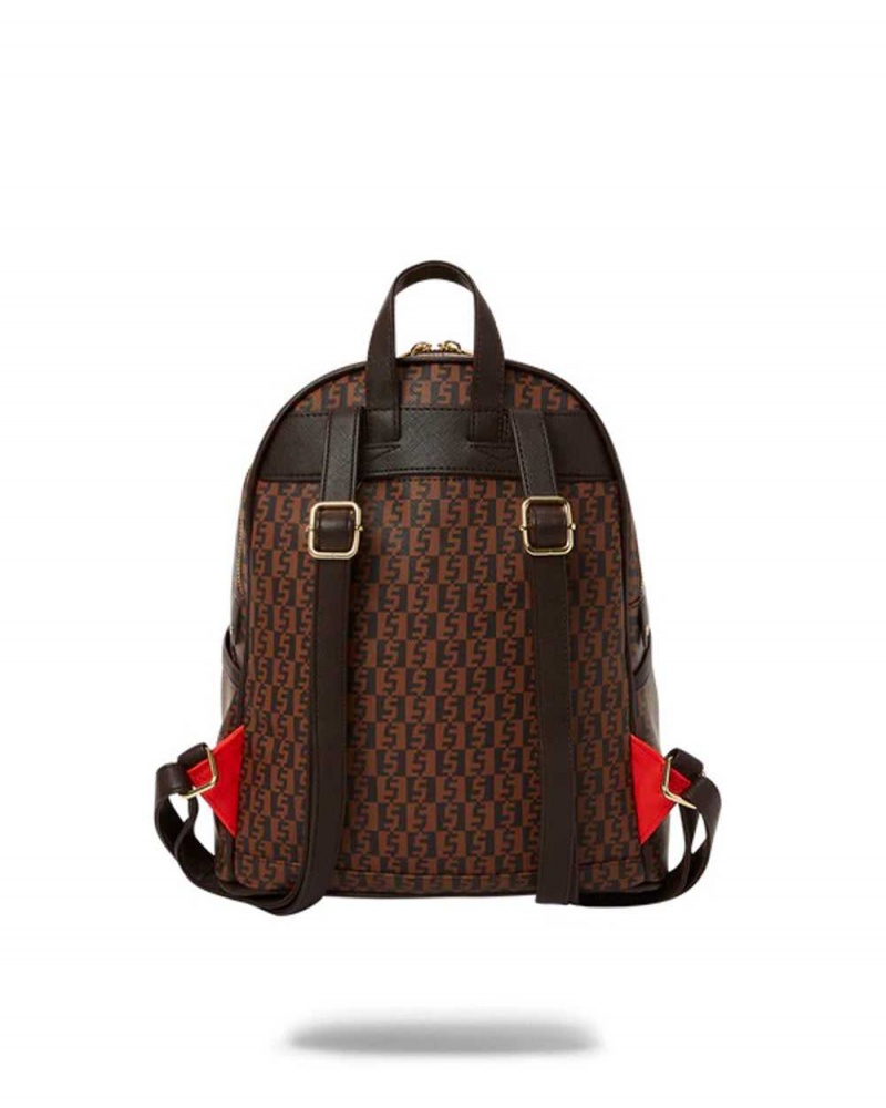 Sprayground Backpack MONEY CHECKERED SAVAGE Brown | EPJHA0537