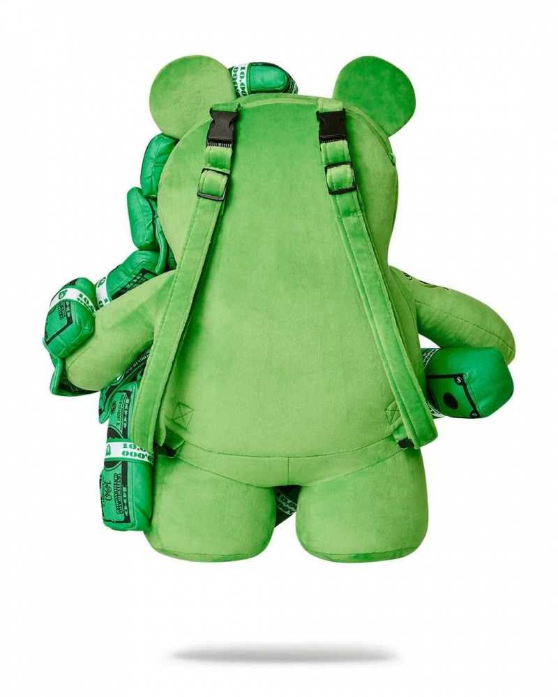 Sprayground Backpack MONEY ON MONEY BEAR Green | CPKNI0516