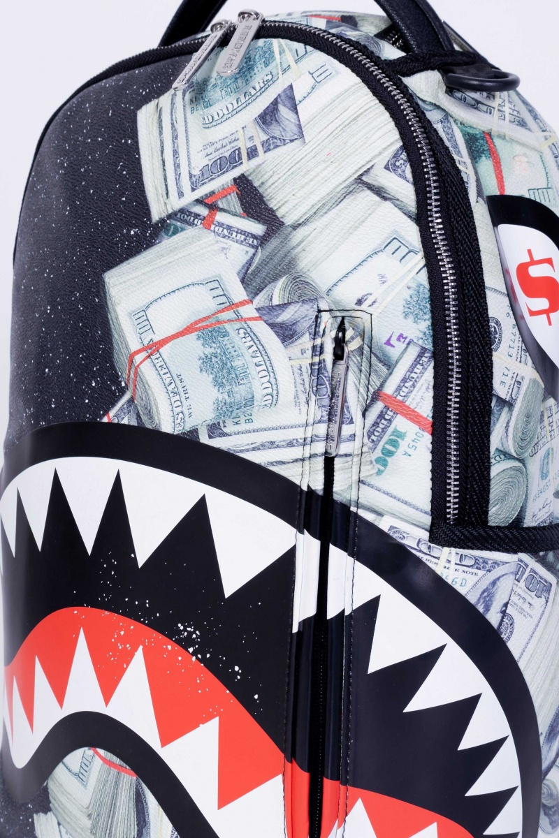 Sprayground Backpack MONEY POWDER SHARK Black | LWEAB7083