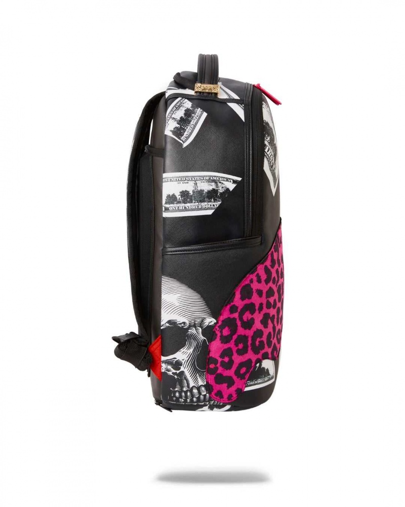 Sprayground Backpack MONEY SHARK Leopard Black | ITJYD0784