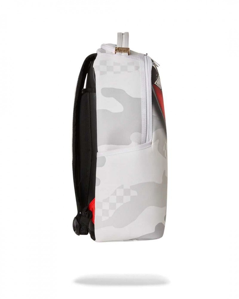 Sprayground Backpack MONEY STASH FLAP DLXSV BACKPACK White | KEOUC6578