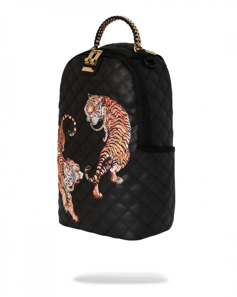 Sprayground Backpack MONEY TIGERS BACKPACK Black | QSIKY5384