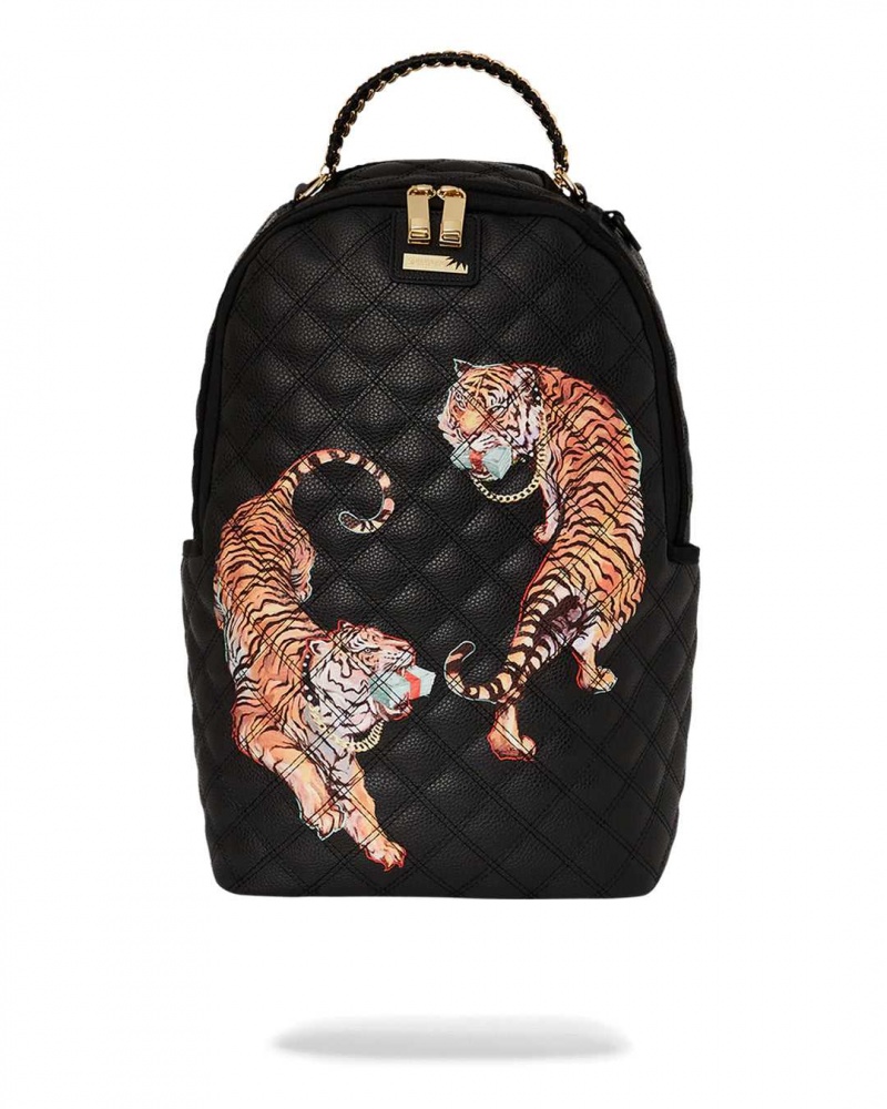 Sprayground Backpack MONEY TIGERS BACKPACK Black | QSIKY5384