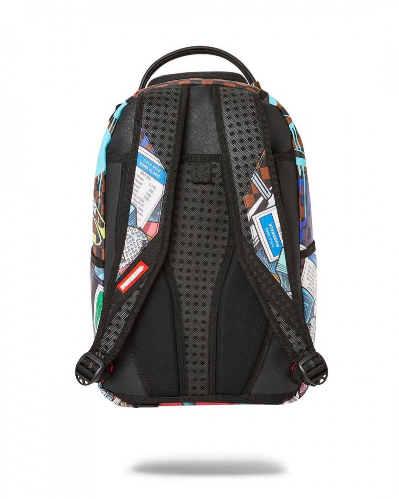 Sprayground Backpack MONO - MONOPOLY STACKED Brown | KDHTL3059