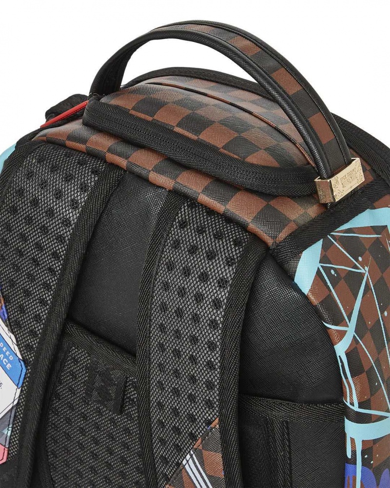 Sprayground Backpack MONO - MONOPOLY STACKED Brown | KDHTL3059