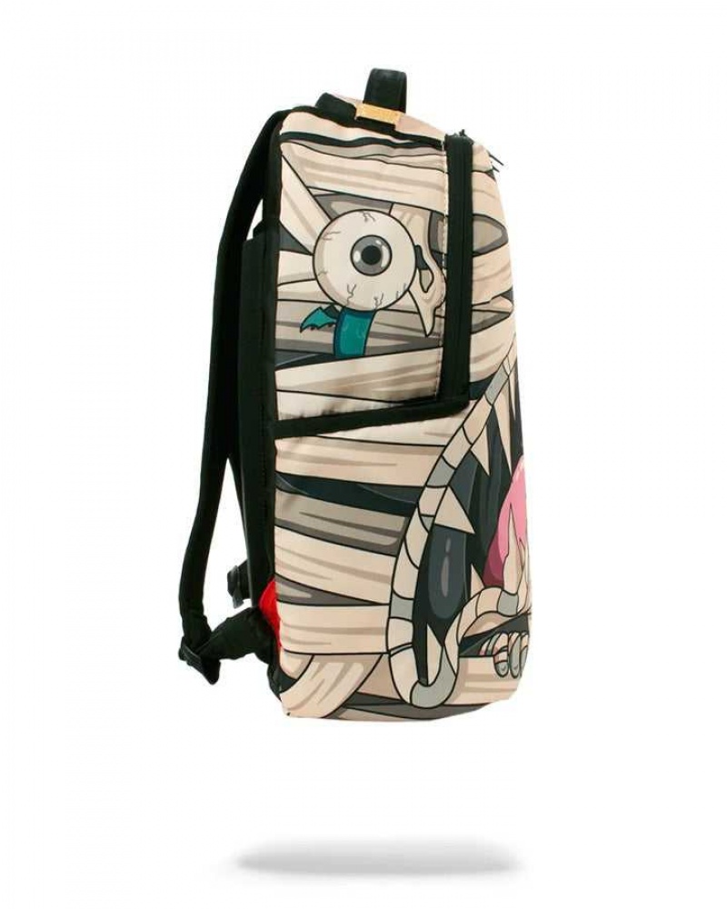 Sprayground Backpack MONSTERS MUMMY SHARK Beige | JZOKL2674