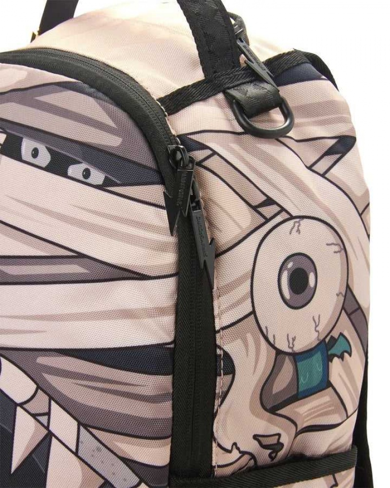 Sprayground Backpack MONSTERS MUMMY SHARK Beige | JZOKL2674