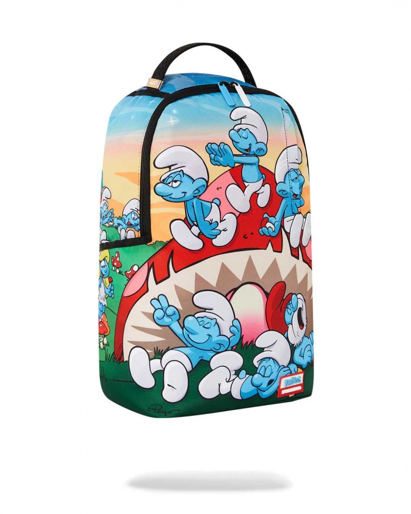 Sprayground Backpack MUSHROOM LITE COLOR BACKPACK Light Brown Blue | ZFEWR8146