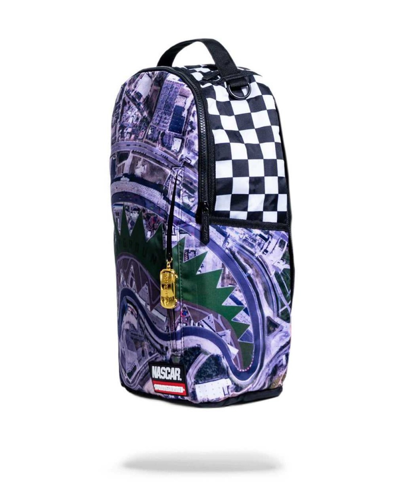 Sprayground Backpack NASCAR TRACK DAY Purple | CQXPW7520