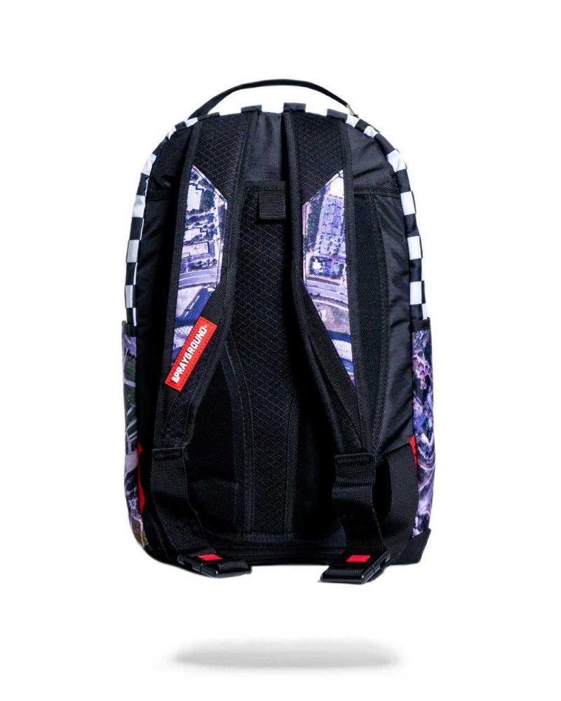 Sprayground Backpack NASCAR TRACK DAY Purple | CQXPW7520