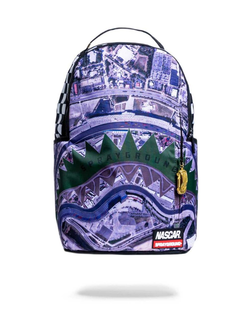 Sprayground Backpack NASCAR TRACK DAY Purple | CQXPW7520