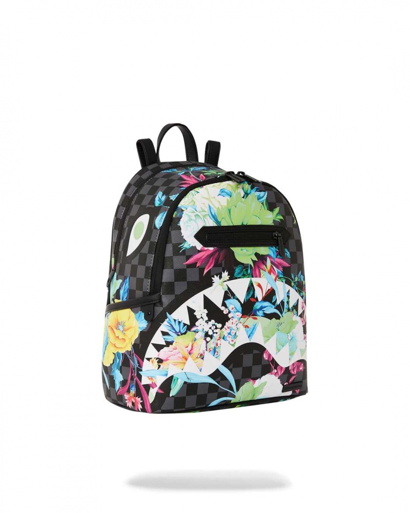 Sprayground Backpack NEON FLORAL SAVAGE Grey | ZNUCF0239