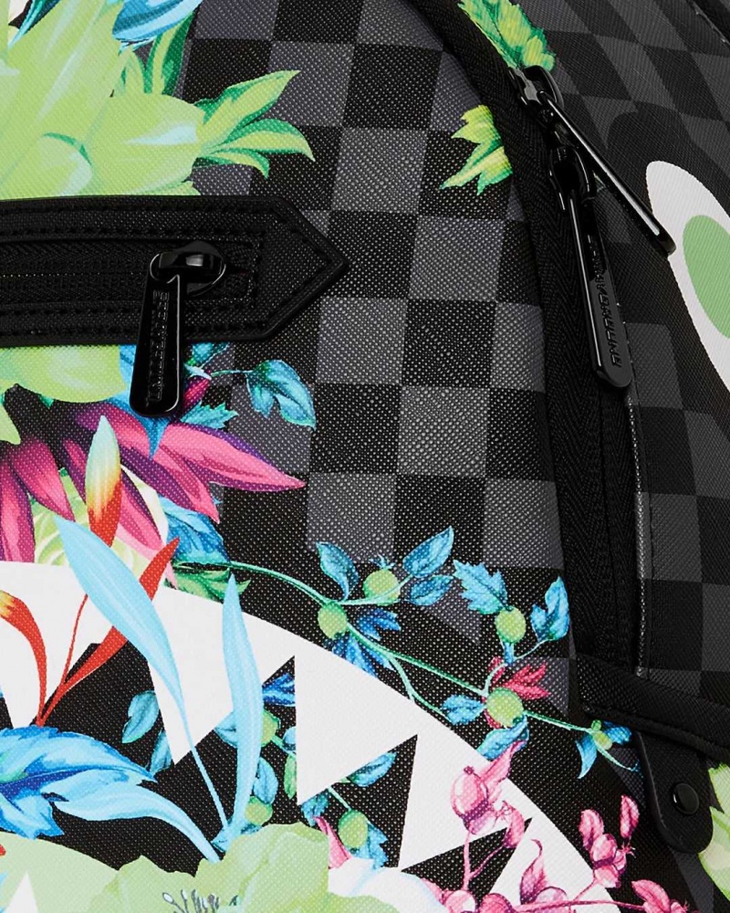 Sprayground Backpack NEON FLORAL SAVAGE Grey | ZNUCF0239