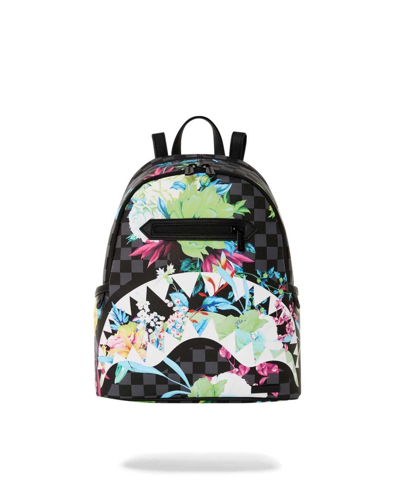 Sprayground Backpack NEON FLORAL SAVAGE Grey | ZNUCF0239