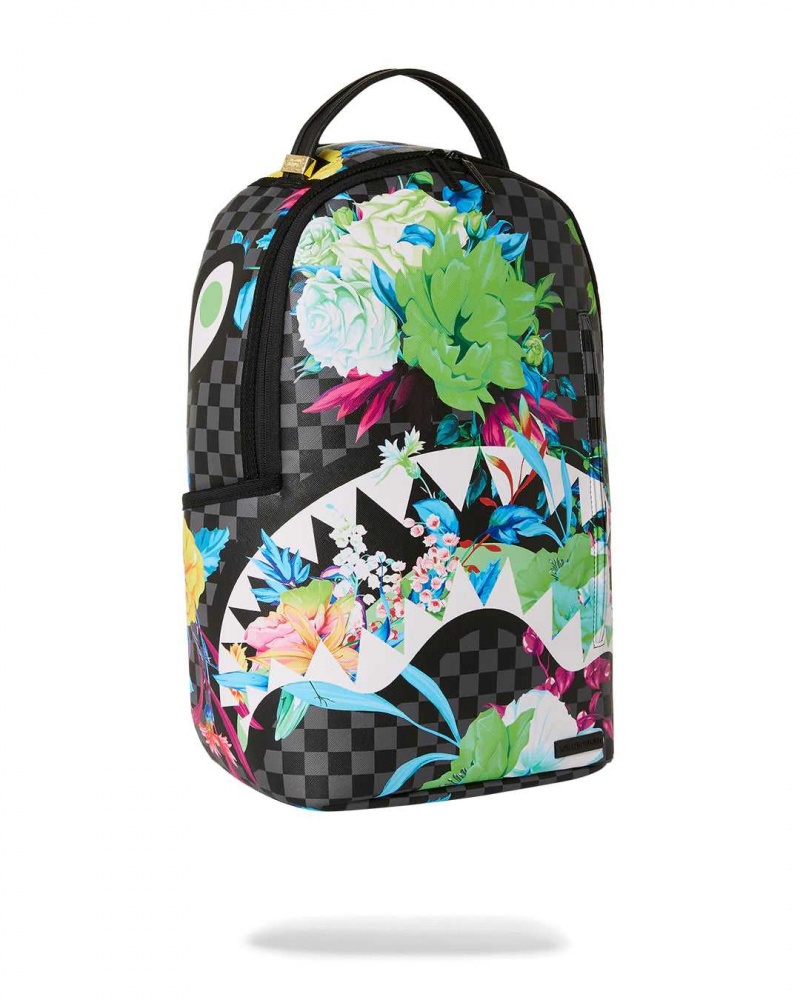 Sprayground Backpack NEON FLORAL DLXSV BACKPACK Black | SAXPU6730