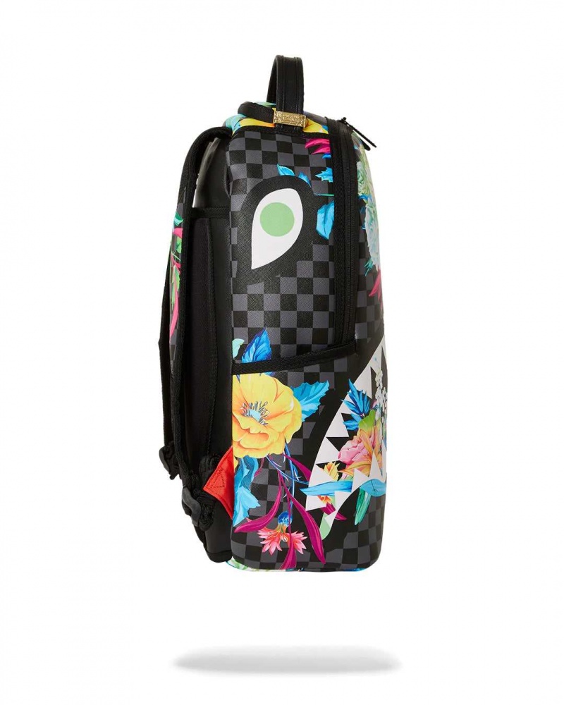 Sprayground Backpack NEON FLORAL DLXSV BACKPACK Black | SAXPU6730