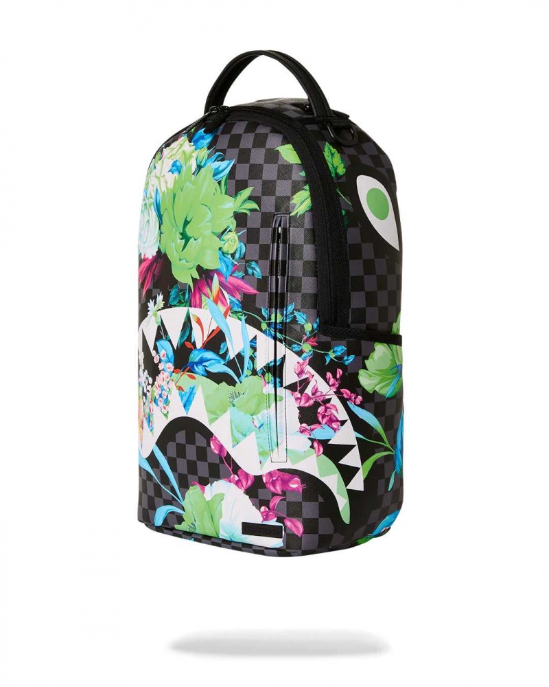 Sprayground Backpack NEON FLORAL DLXSV BACKPACK Black | SAXPU6730