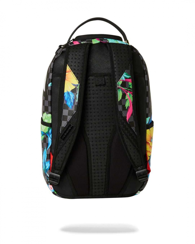 Sprayground Backpack NEON FLORAL DLXSV BACKPACK Black | SAXPU6730