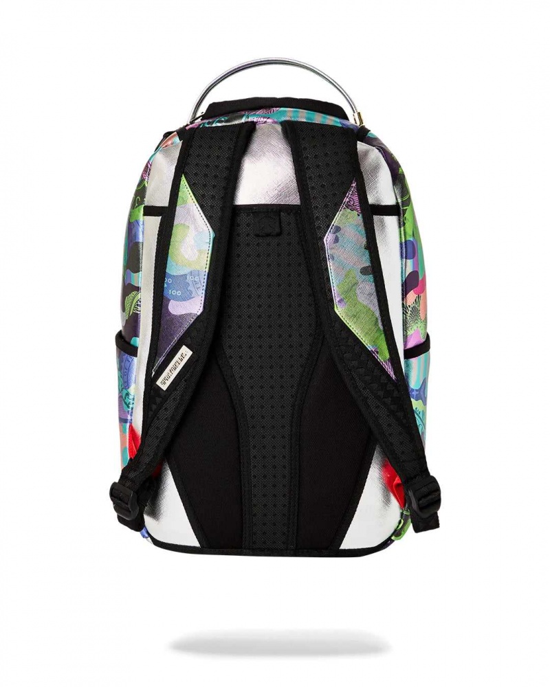 Sprayground Backpack NEON MONEY BACKPACK Camo Purple | ZFDVK2095