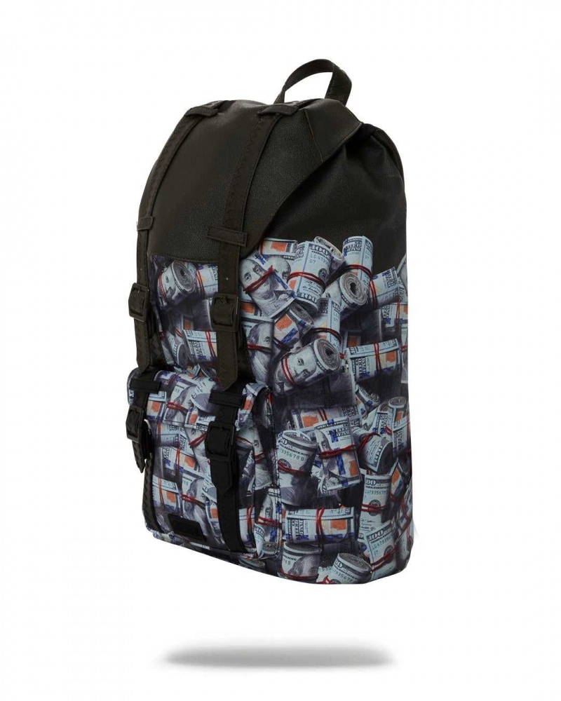 Sprayground Backpack NEW MONEY STACKS HILLS Black | CQOEG3518