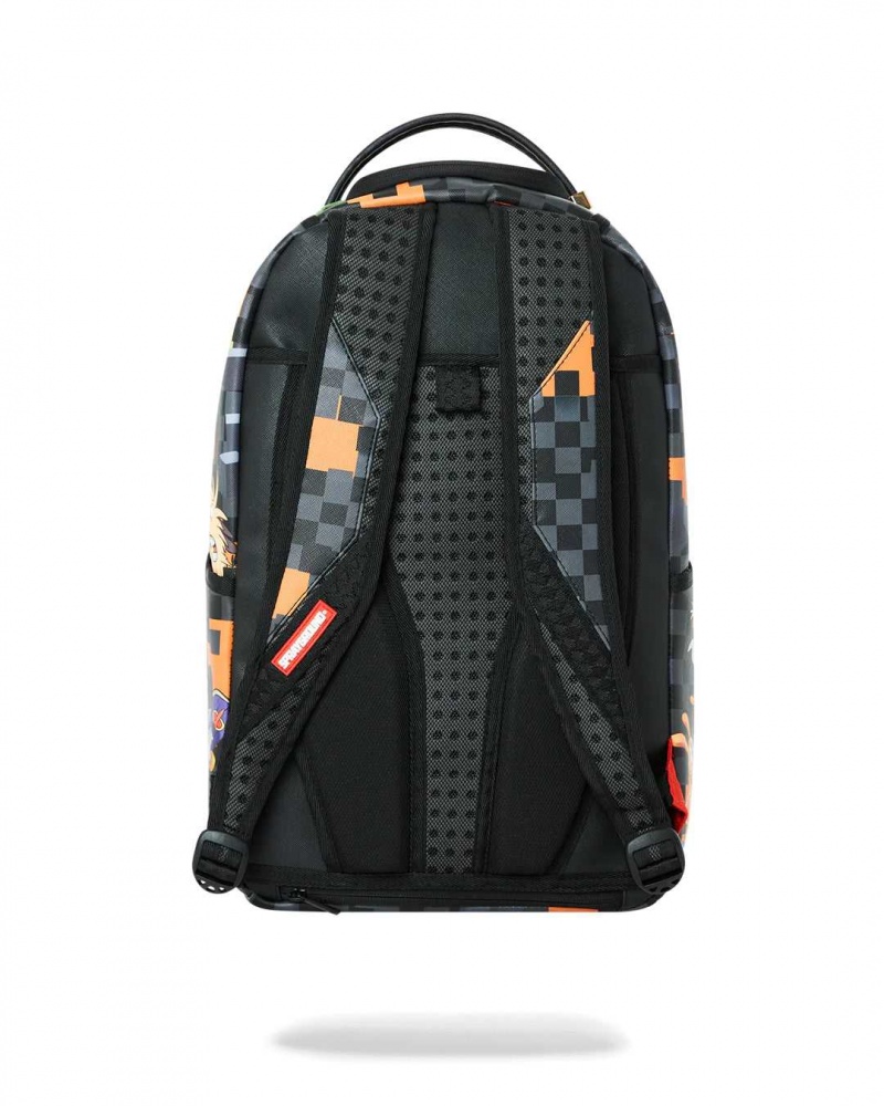 Sprayground Backpack NICKTOONS BUST THROUGH CHECKERS BACKPACK Black | JRWLK6524