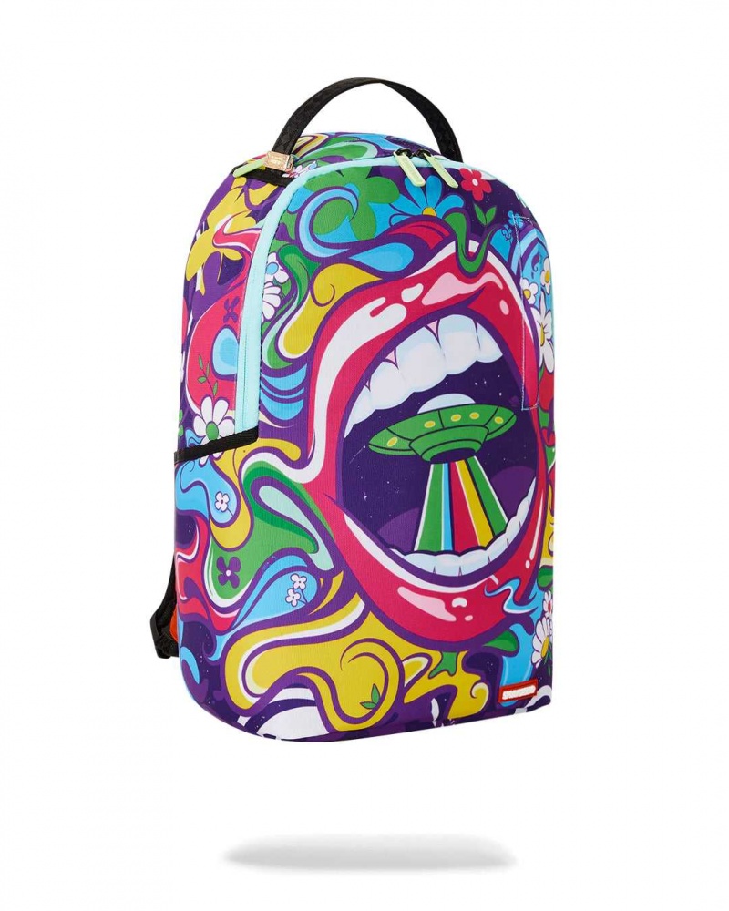 Sprayground Backpack OUT OF THIS WORLD MOUTH DLXSR BACKPACK Purple | ZTIXS1695