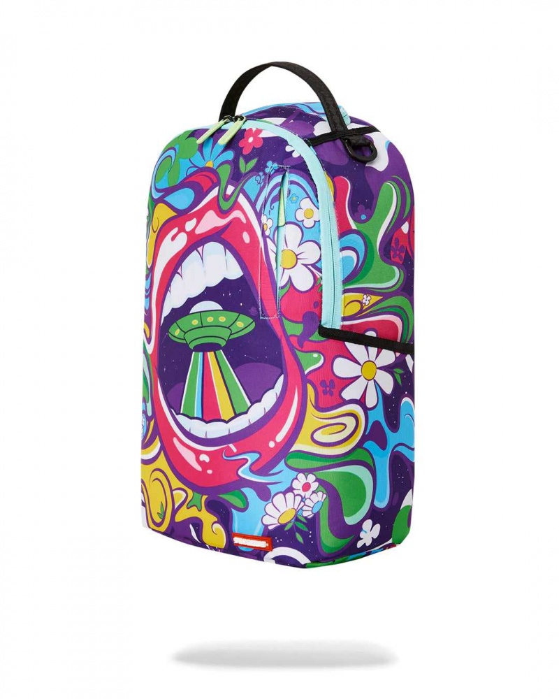 Sprayground Backpack OUT OF THIS WORLD MOUTH DLXSR BACKPACK Purple | ZTIXS1695