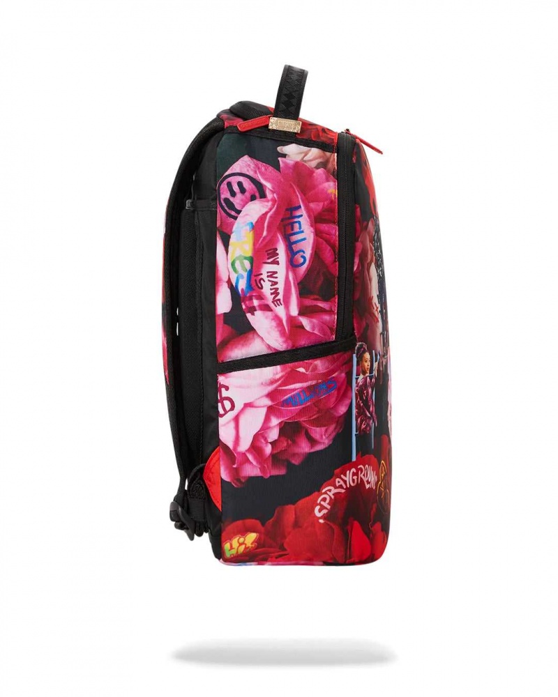 Sprayground Backpack PAINTED ROSES BACKPACK Red | JCNOX2618