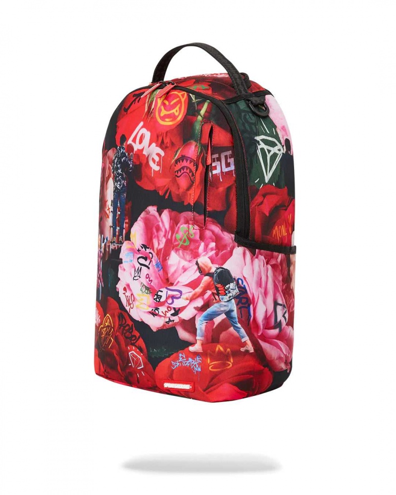 Sprayground Backpack PAINTED ROSES BACKPACK Red | JCNOX2618