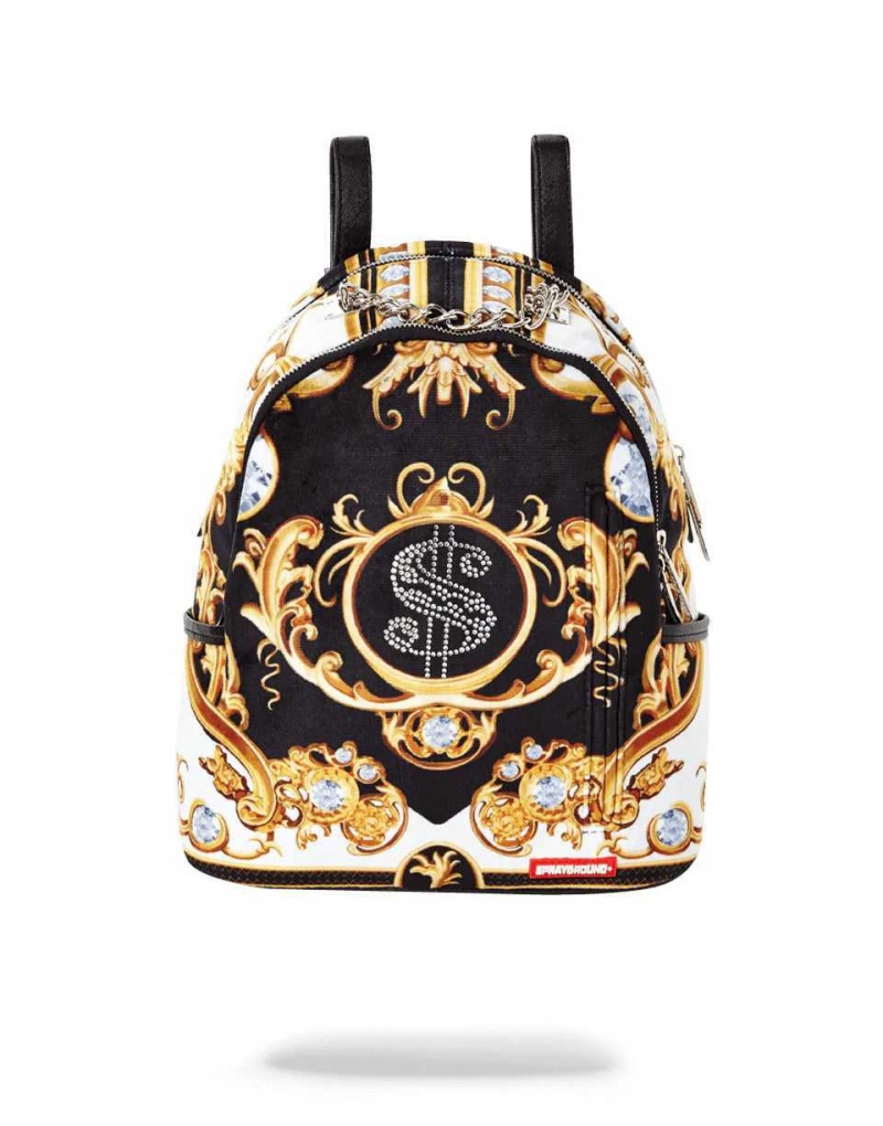 Sprayground Backpack PALACE OF SHARKS DIAMONDS SAVAGE BACKPACK White | UEIVL1658