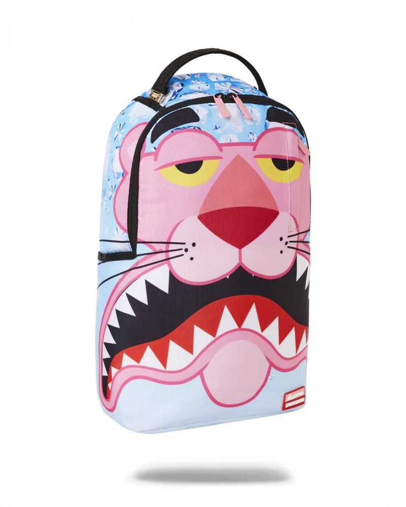 Sprayground Backpack PANTHER SHARKMOUTH DLXR BACKPACK Pink Blue | TBKXM7108