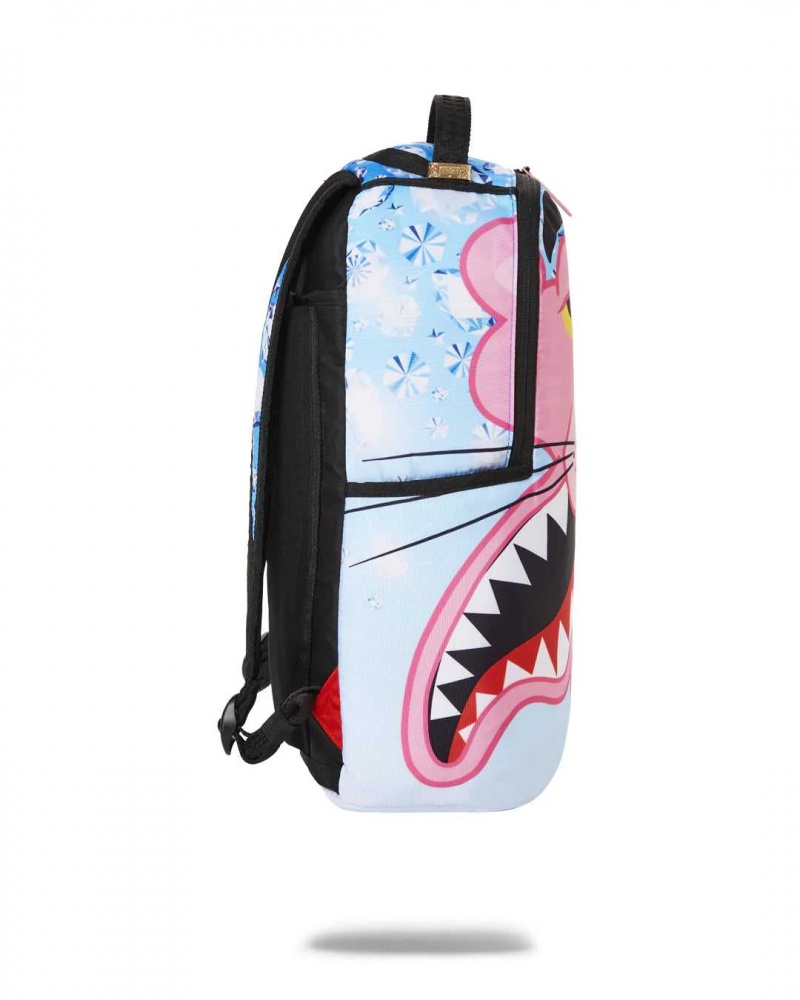 Sprayground Backpack PANTHER SHARKMOUTH DLXR BACKPACK Pink Blue | TBKXM7108