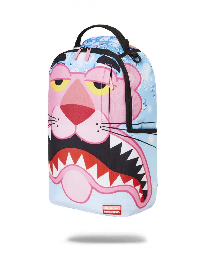 Sprayground Backpack PANTHER SHARKMOUTH DLXR BACKPACK Pink Blue | TBKXM7108