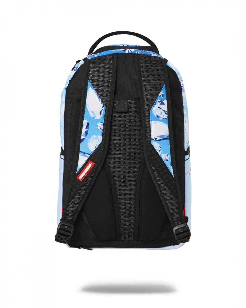 Sprayground Backpack PANTHER SHARKMOUTH DLXR BACKPACK Pink Blue | TBKXM7108